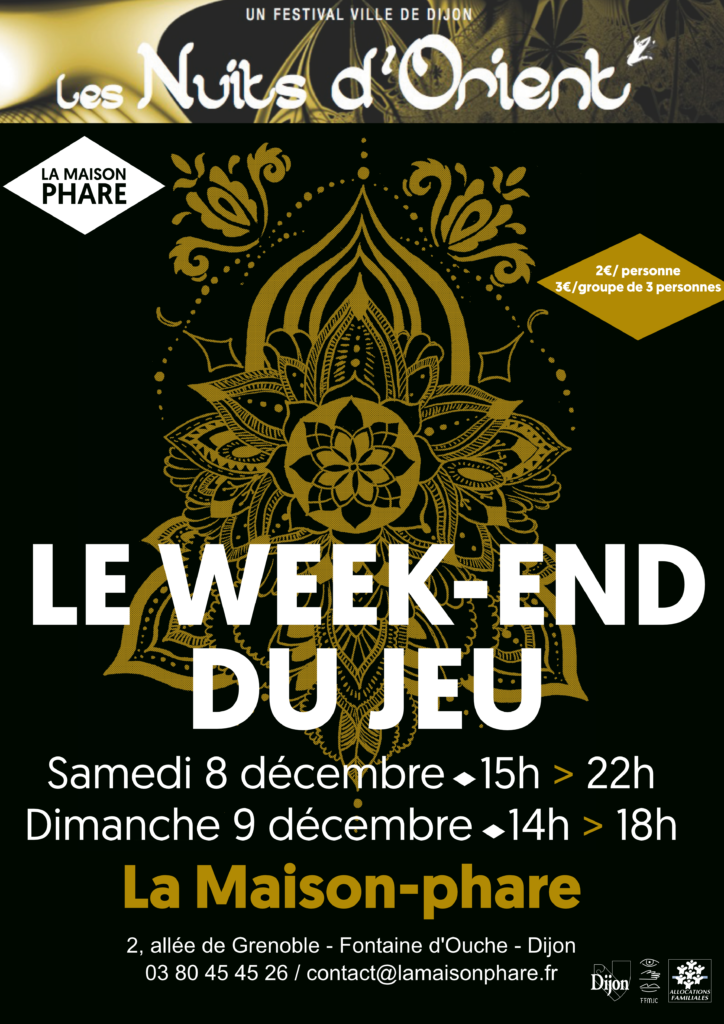 Affiche Nuits d'Orient - Week-end du jeu - La Maison-Phare