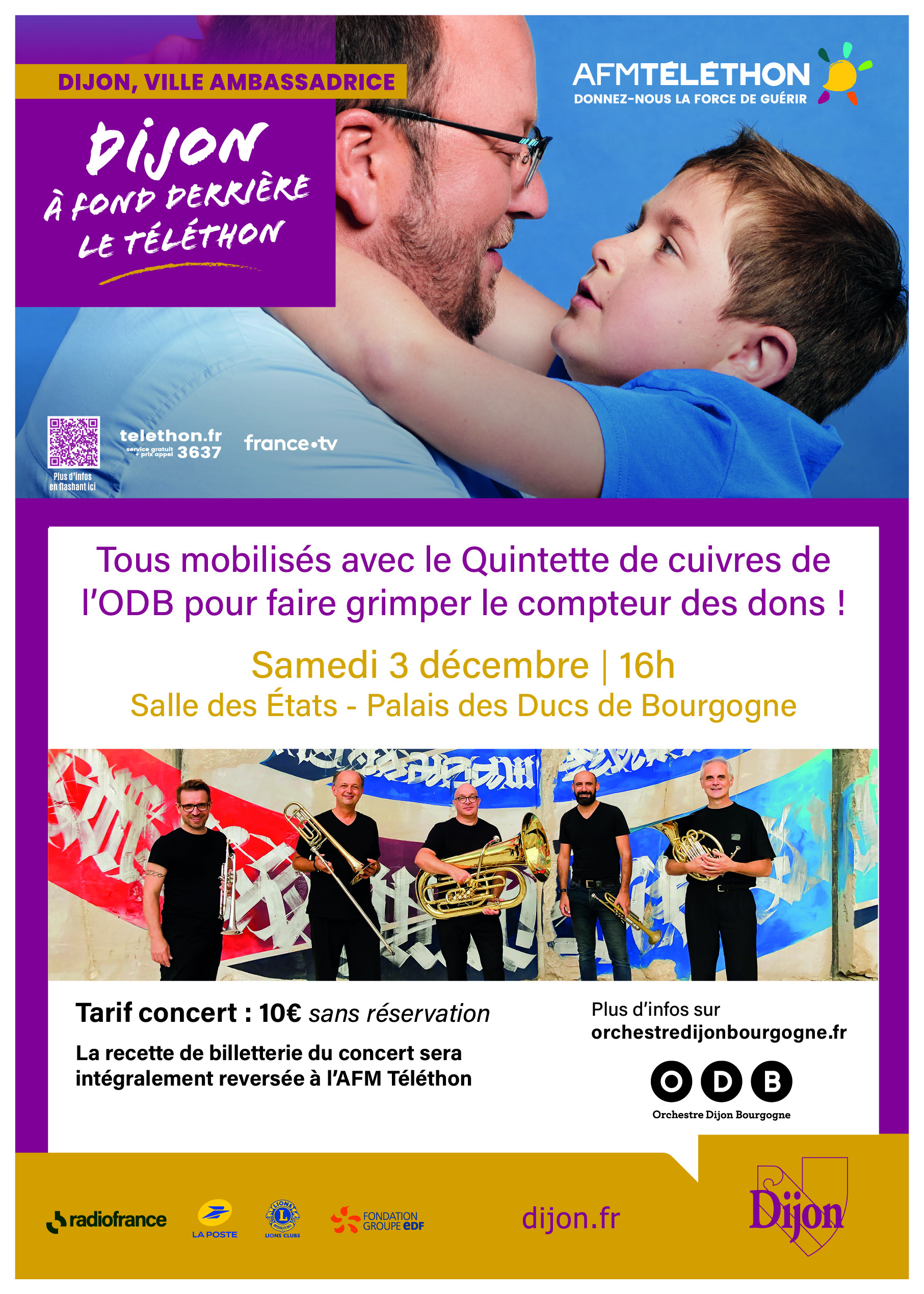Affiche Téléthon 2022 / Orchestre Dijon Bourgogne